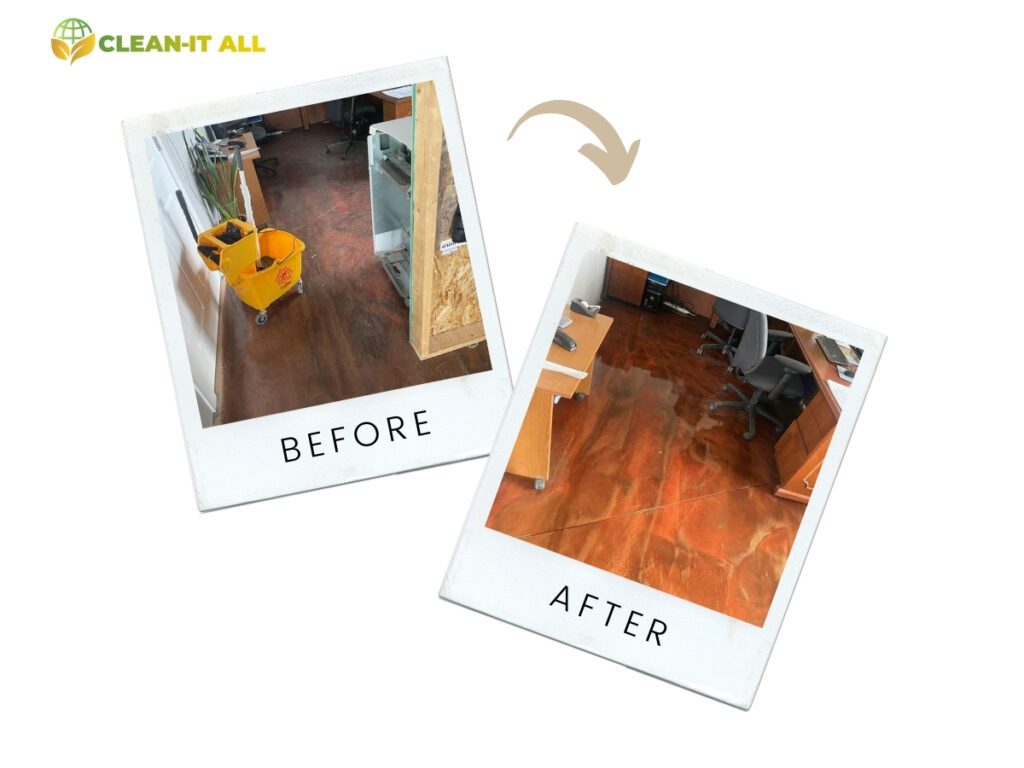 before and after of office cleaning