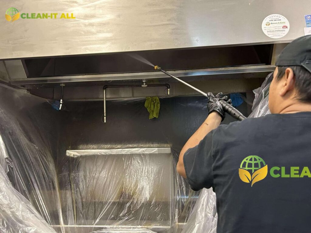 Kitchen hood vent cleaning for Tim Hortons.