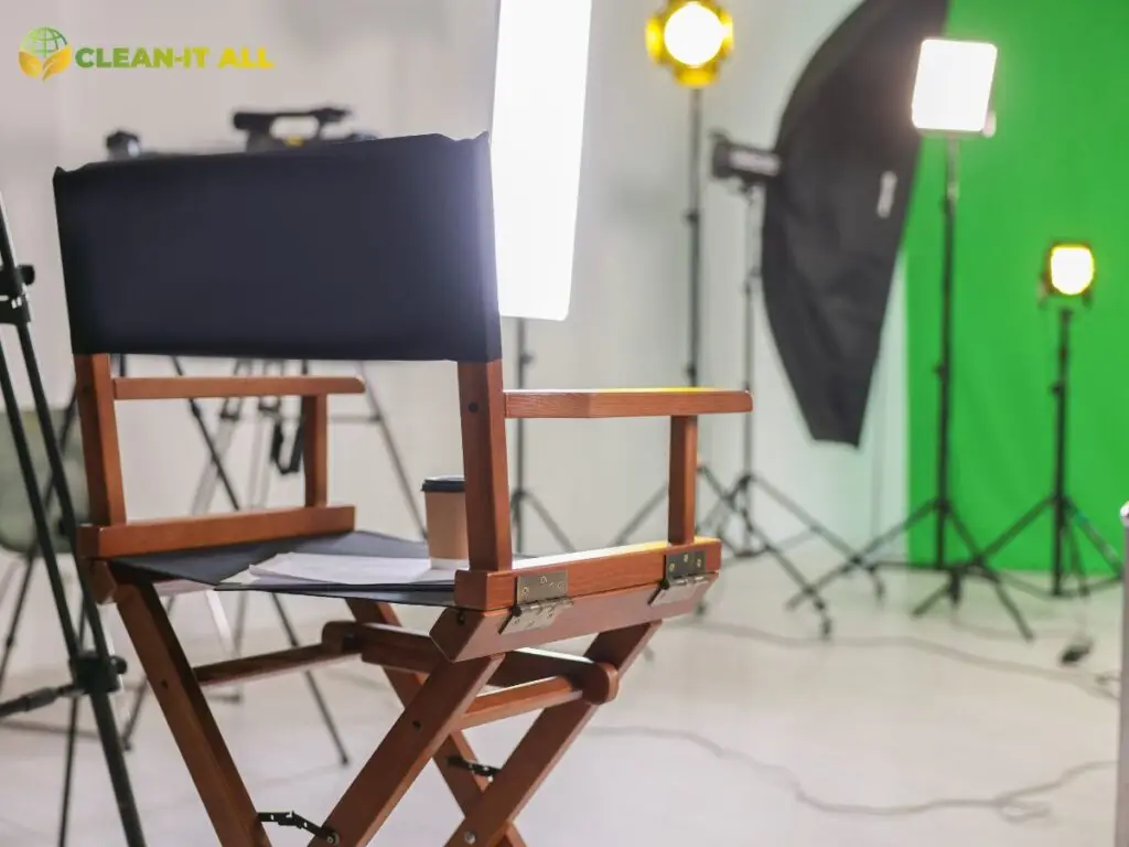 Calgary film studio soundstage prepared for production with clean floors and equipment.